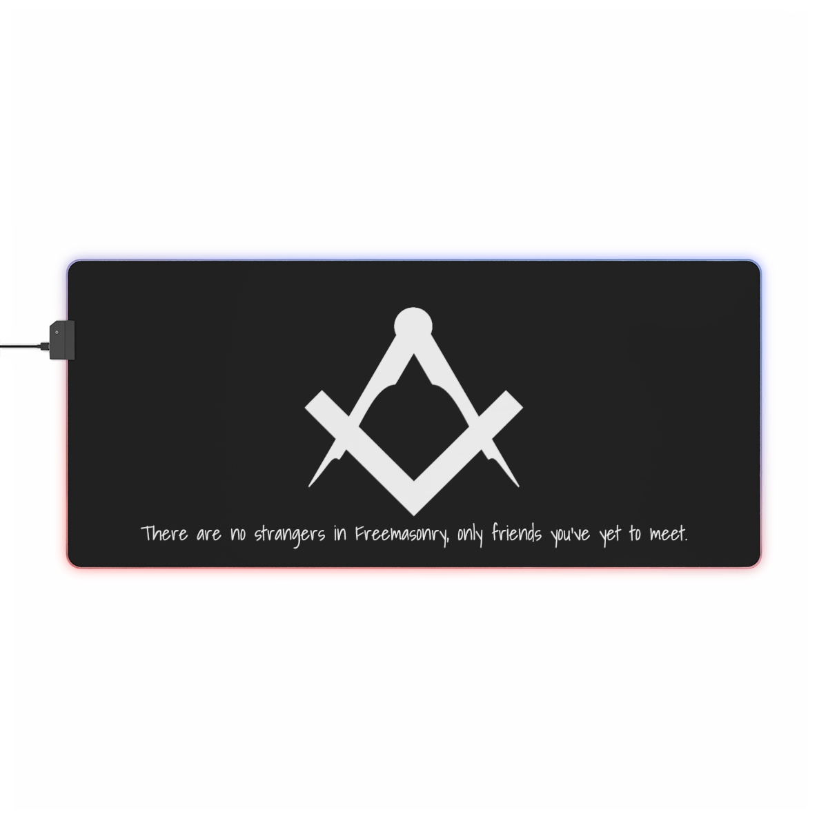 Masonic Square and Compass LED Gaming Mouse Pad